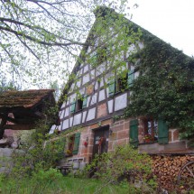 Half-timbered house in a southern suburban of Nürnberg